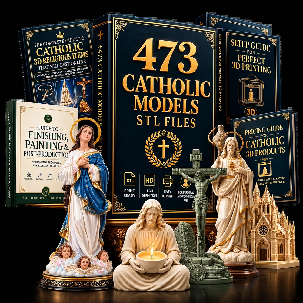473 Catholic Models STL Files with bonus guides